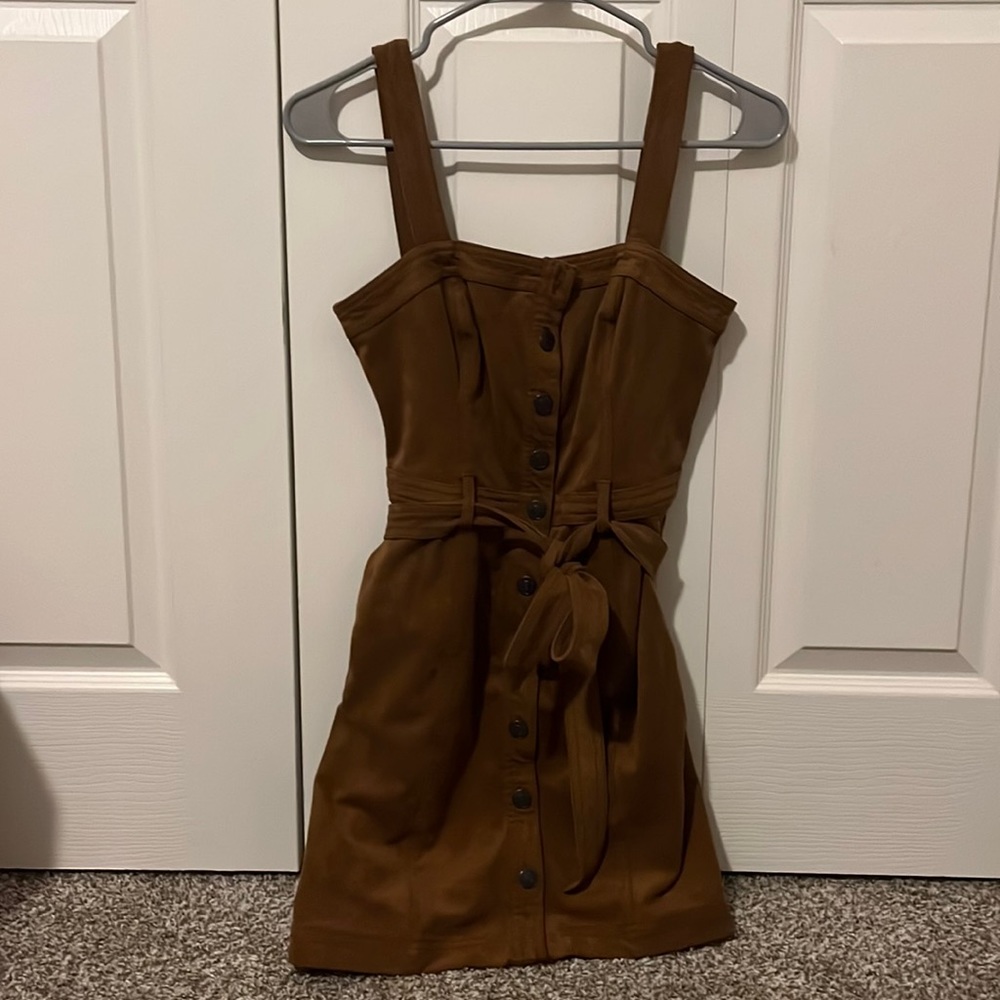 Velvet button up dress